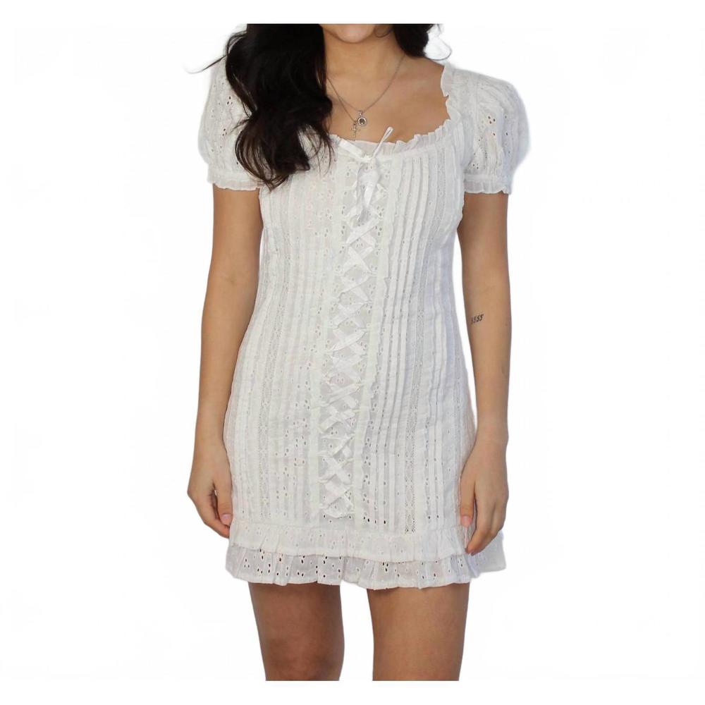 NEW AMY JANE LONDON bella mini dress in white